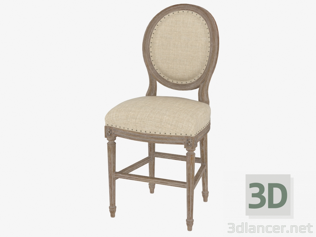 3d модель Стул обеденный VINTAGE LOUIS ROUND BACK COUNTER STOOL (8828.3001.А015) – превью