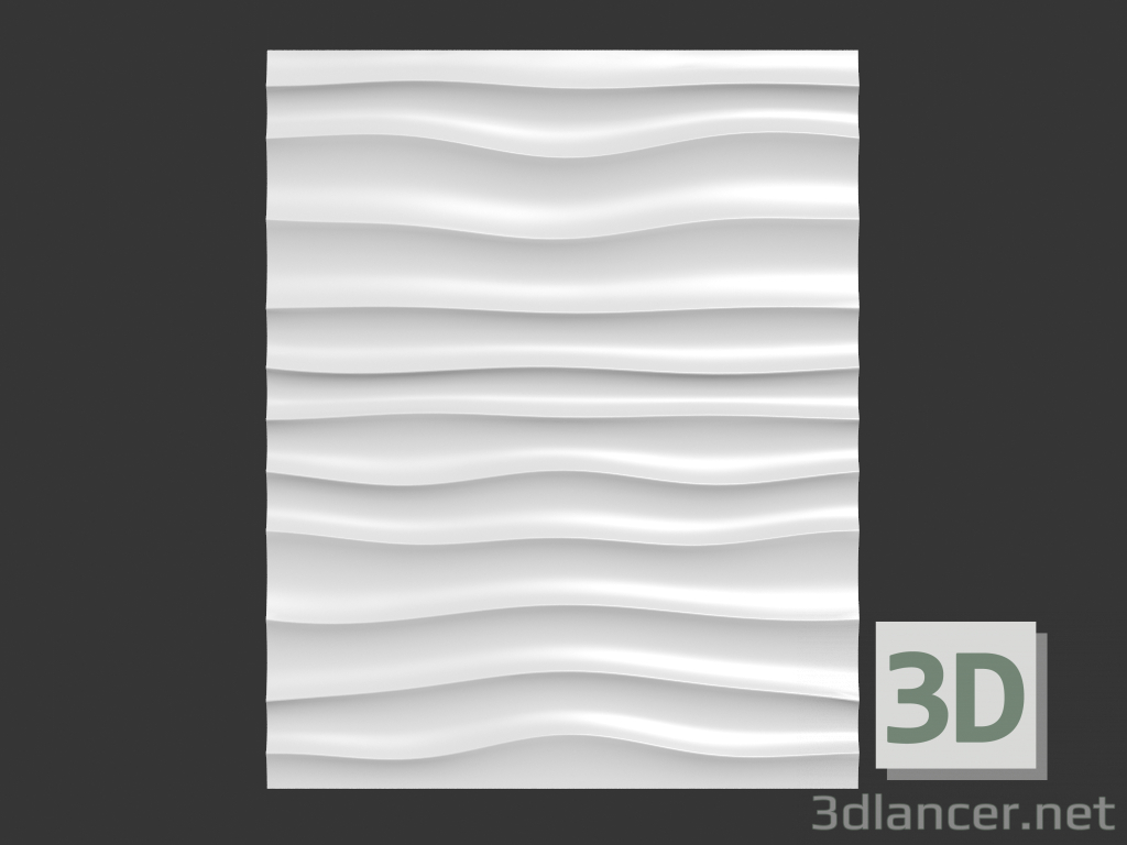 modello 3D Pannello decorativo Choppy - anteprima