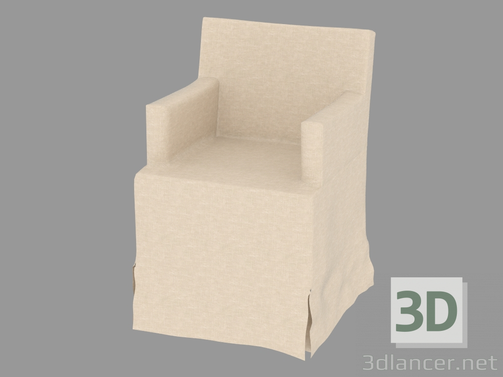 modèle 3D Chaise avec accoudoirs - preview