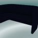 3D Modell Sofa Double Loafer (SC25, H 75 cm, 150 x 65 cm, Samt 9 Mitternacht) - Vorschau