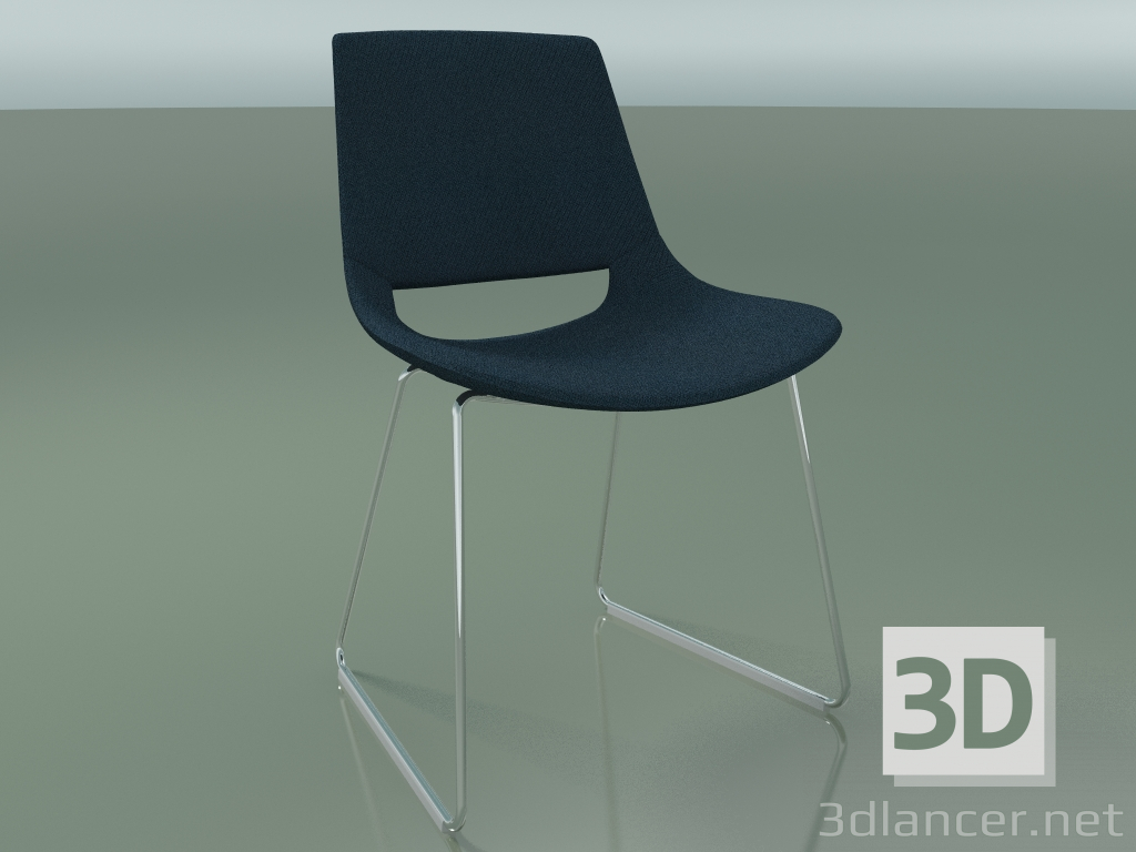 3d model Silla 1212 (sobre patines, tapicería de tela, CRO) - vista previa