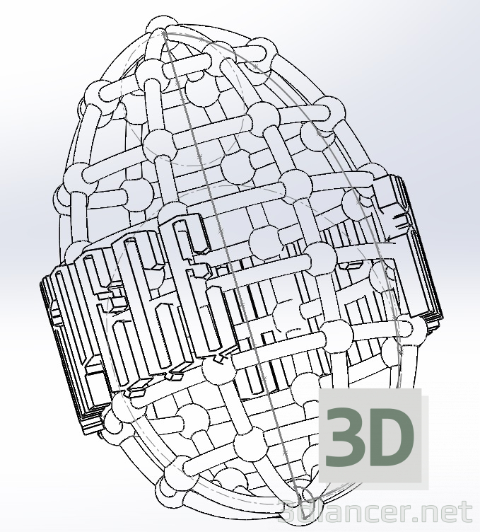 Modelo 3d Ovo de páscoa russo - preview