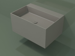 Wall-mounted washbasin (02UN42302, Clay C37, L 72, P 50, H 36 cm)