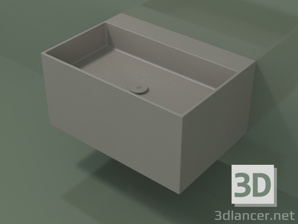 3d model Wall-mounted washbasin (02UN42302, Clay C37, L 72, P 50, H 36 cm) - preview