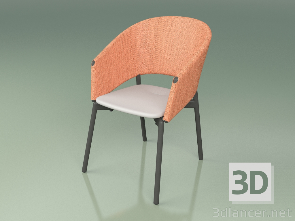 3d model Comfort chair 022 (Metal Smoke, Orange, Polyurethane Resin Gray) - preview