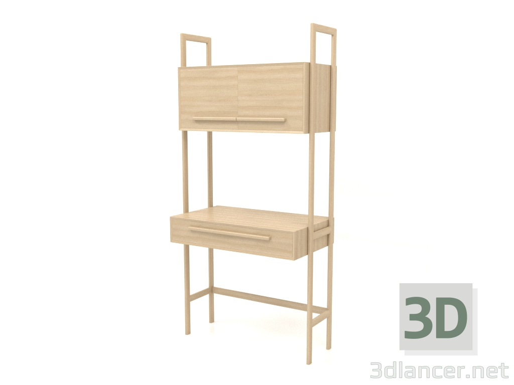 Modelo 3d Mesa de trabalho RT 02 (900x500x1900, madeira branca) - preview