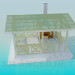 3d model Un summerhouse con barbacoa - vista previa