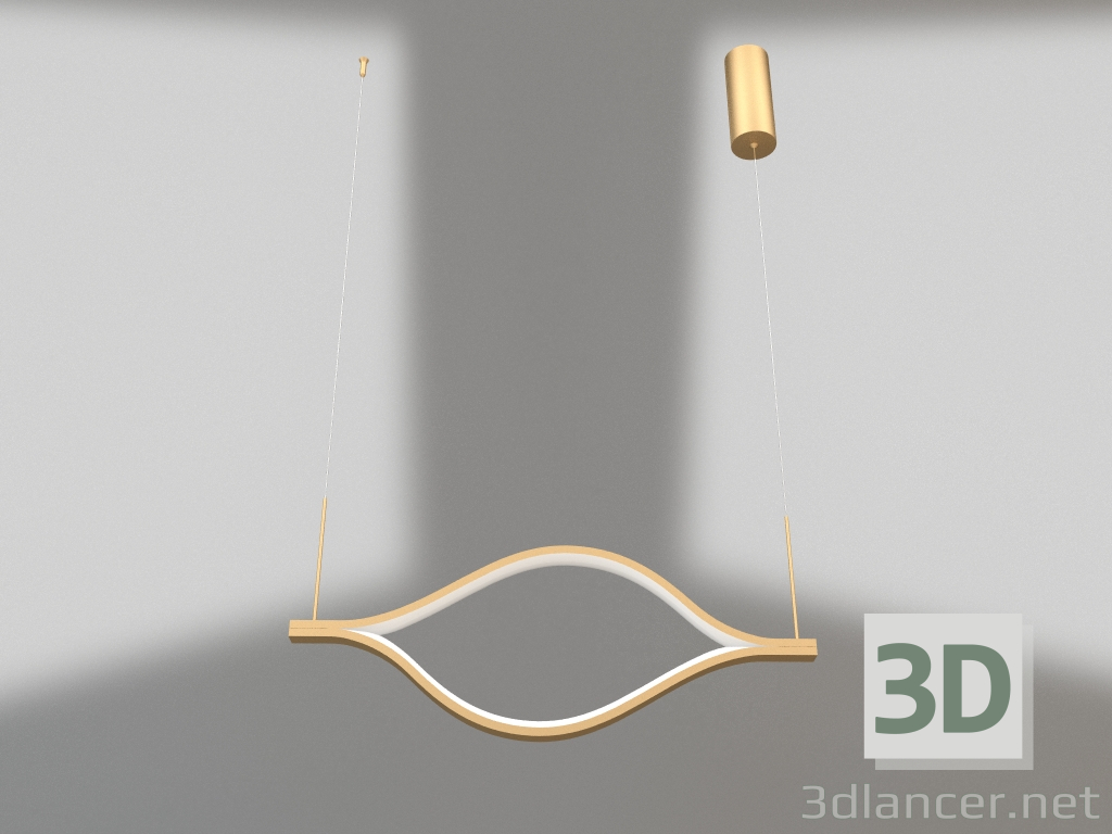 modello 3D Ciondolo Lynn oro opaco (08258-60,33P) - anteprima