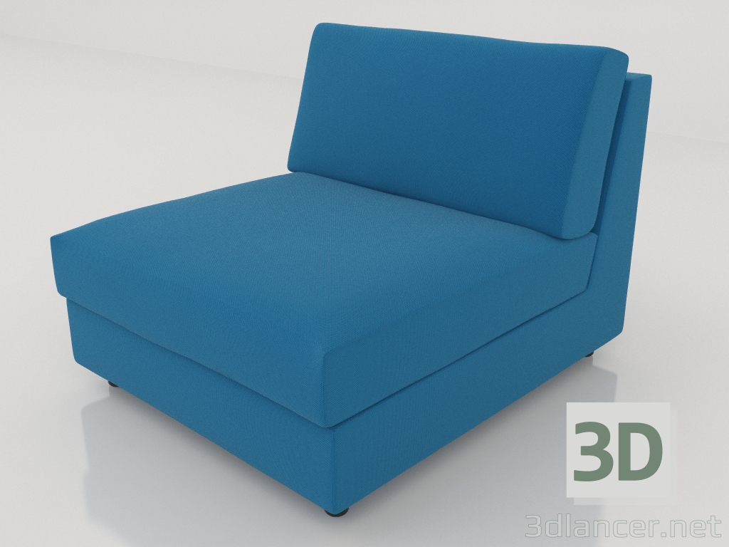 modello 3D Divano modulo 83 singolo - anteprima