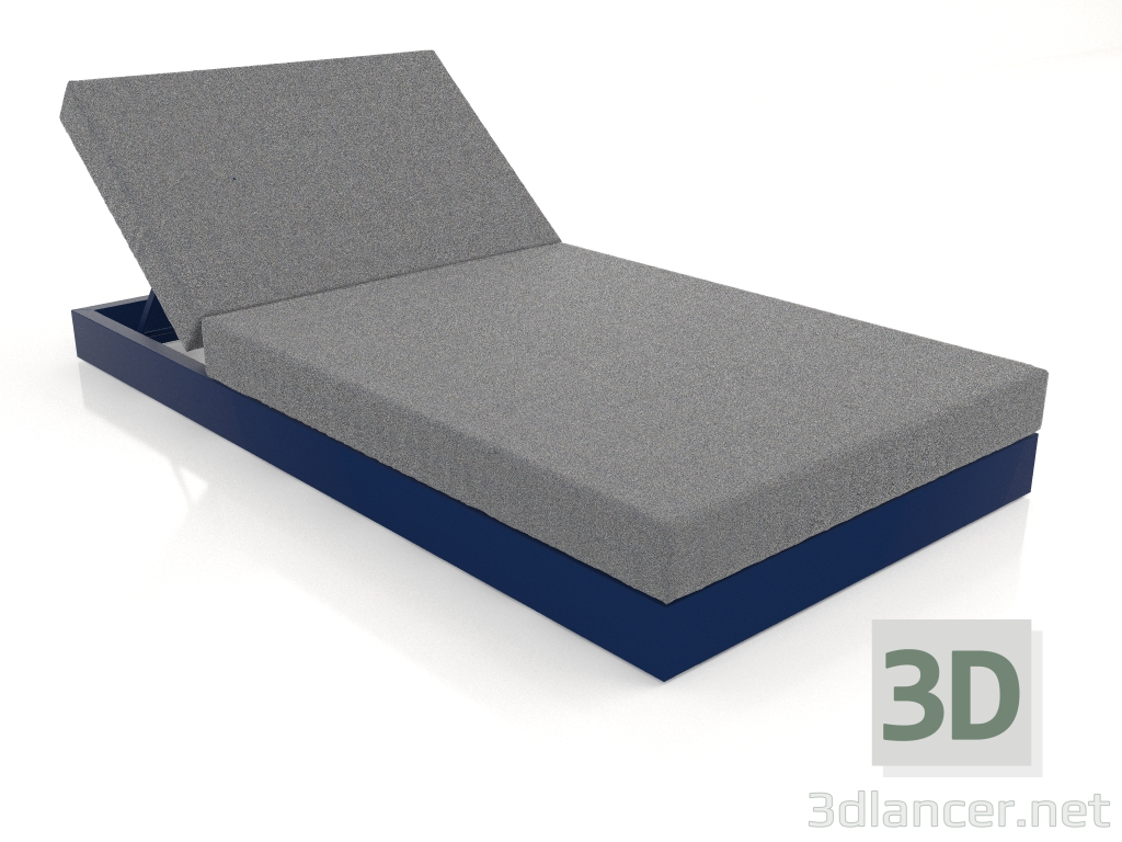 3d model Cama con respaldo 100 (Azul noche) - vista previa