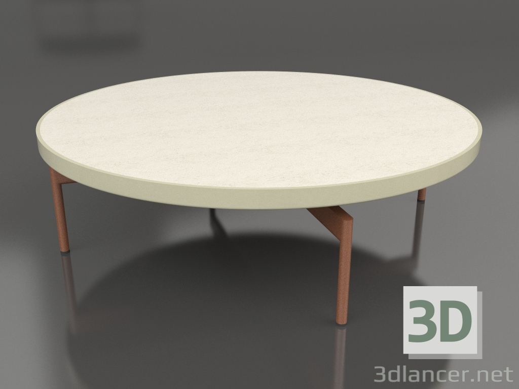 3d model Mesa de centro redonda Ø120 (Oro, DEKTON Danae) - vista previa