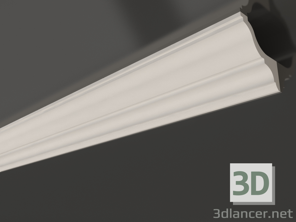 modello 3D Cornice per soffitto in gesso liscia KG 030 3 (80х80) - anteprima