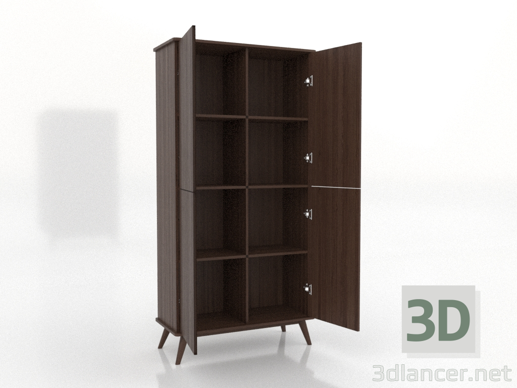 3D modeli Dolap 5 1000x450x2000 mm (açık, koyu ceviz) - önizleme 3D modeli Dolap 5 1000x450x2000 mm (açık, koyu ceviz) - önizleme