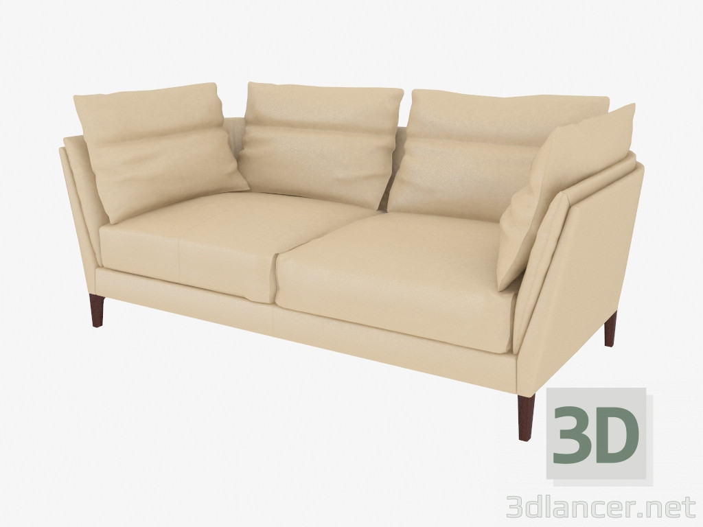 3d model Double leather sofa - preview