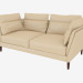 3d model Double leather sofa - preview