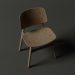 Silla de madera 3D modelo Compro - render