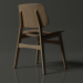 Silla de madera 3D modelo Compro - render