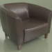 modèle 3D Fauteuil oxford (cuir marron2) - preview