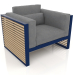 3d model Sillón con respaldo alto (Azul noche) - vista previa