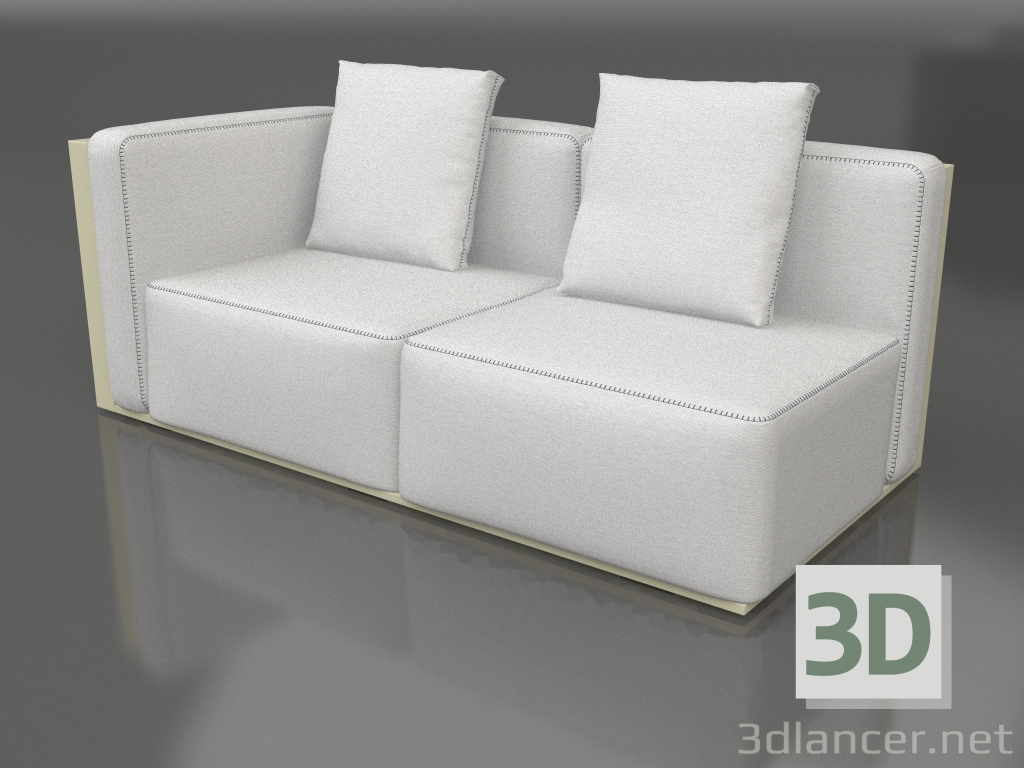 3d model Módulo sofá sección 1 izquierda (Oro) - vista previa