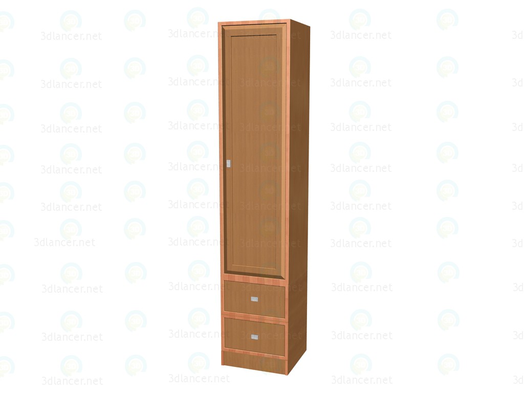 3d model Wardrobe 1 door A221 - preview