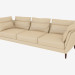 3d model Triple leather sofa - preview