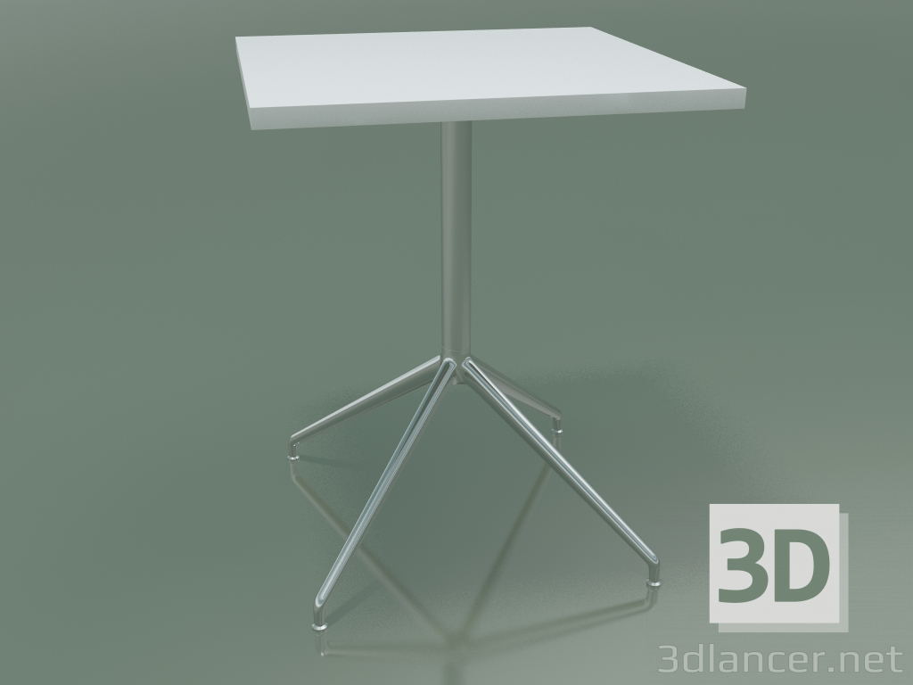 3d model Mesa cuadrada 5706, 5723 (H 74 - 59x59 cm, desplegada, blanca, LU1) - vista previa