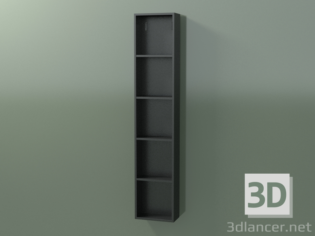 3d model Armario alto de pared (8DUAFA01, Deep Nocturne C38, L 24, P 12, H 120 cm) - vista previa