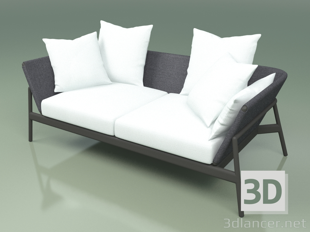 3d model Sofa 002 (Metal Smoke, Batyline Gray) - preview