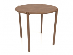 Mesa de comedor DT 08 (extremo redondeado) (D=820x754, madera marrón claro)