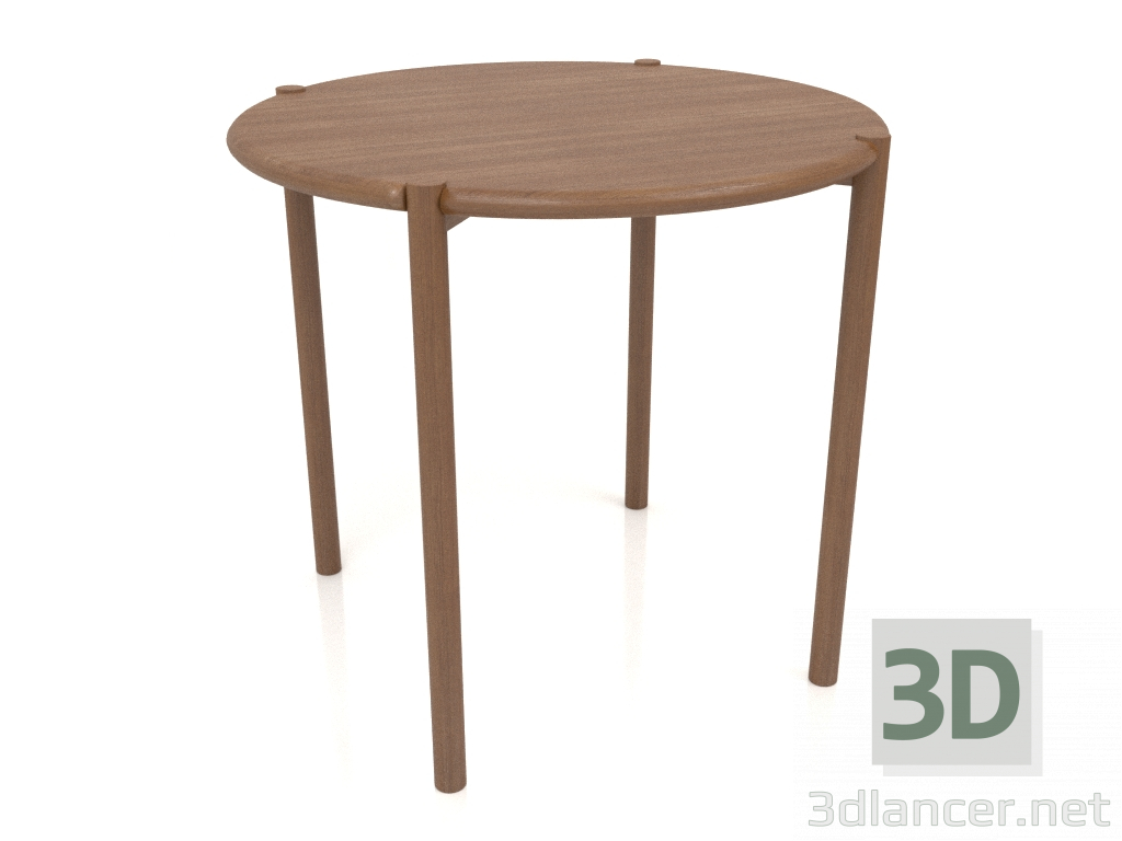 3d model Mesa de comedor DT 08 (extremo redondeado) (D=820x754, madera marrón claro) - vista previa