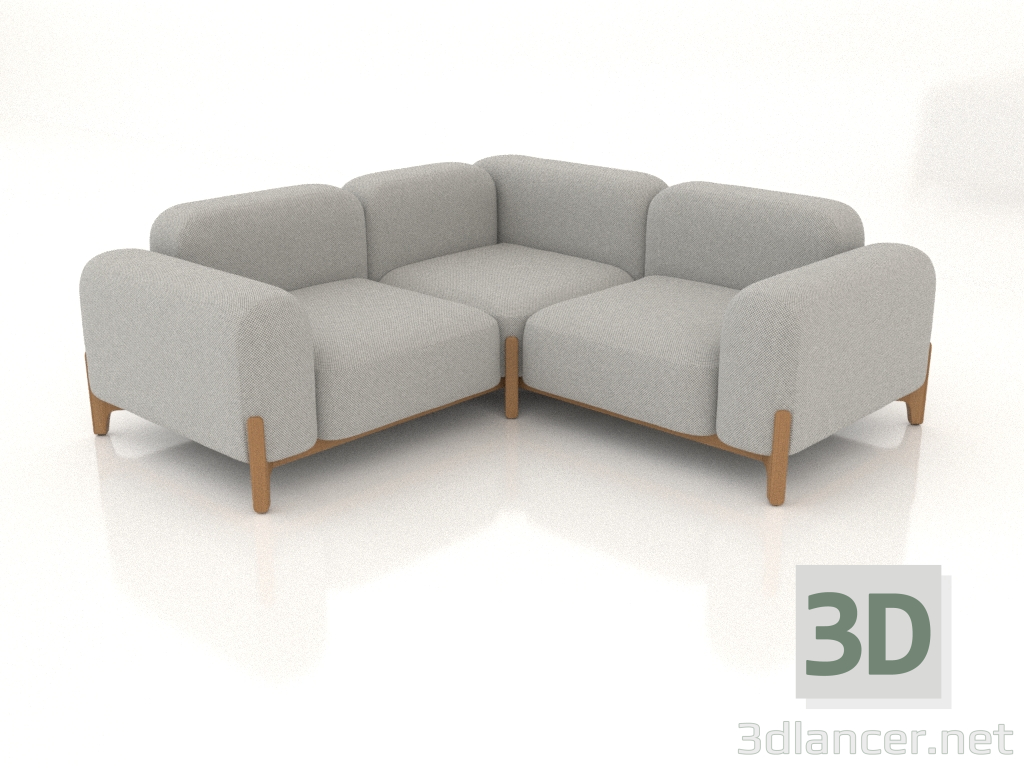 3D modeli Modüler kanepe (bileşim 23) - önizleme