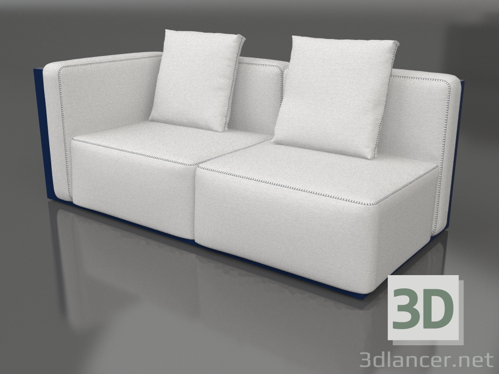 3d model Módulo sofá sección 1 izquierda (Azul noche) - vista previa