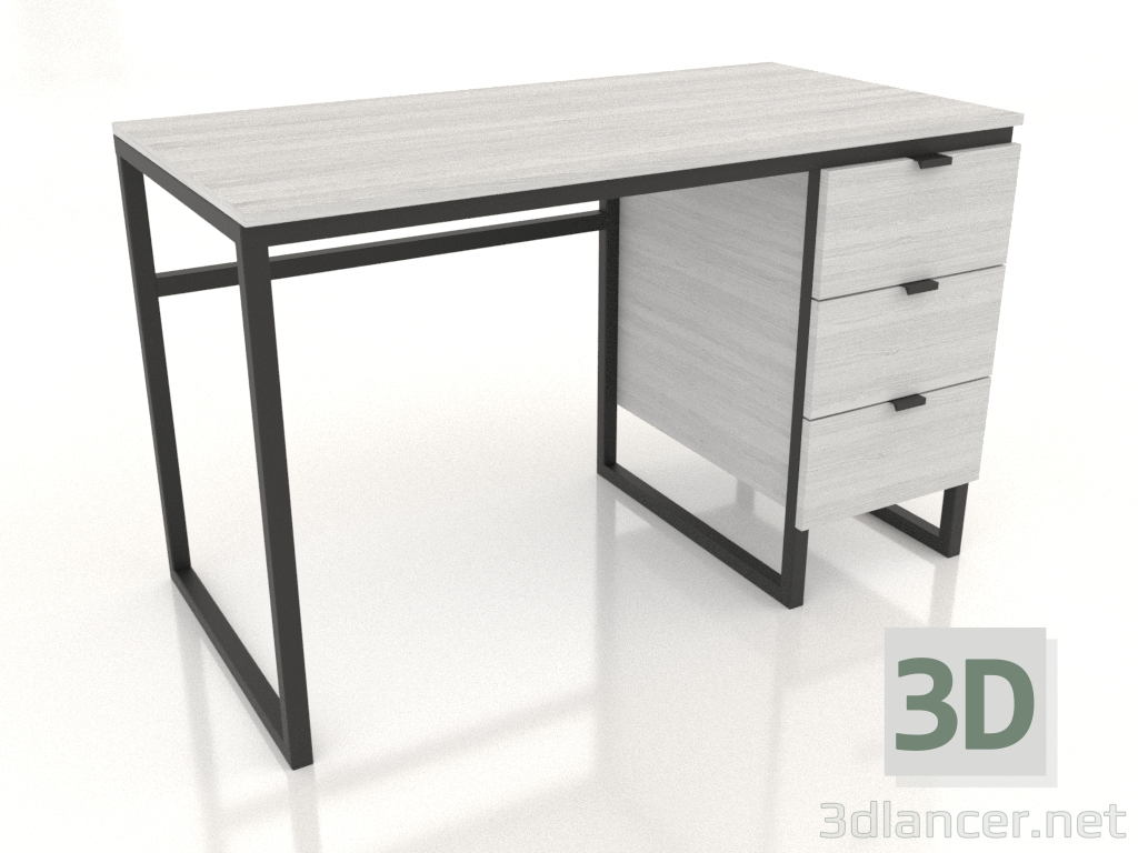 modello 3D Scrivania NUOVA 1200x600 mm (bianco RAL 9010) - anteprima