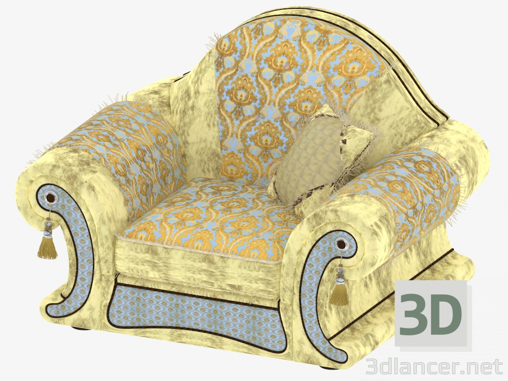 3d model Armchair Damasko - preview