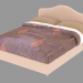 Modelo 3d Cama de casal Peonia - preview