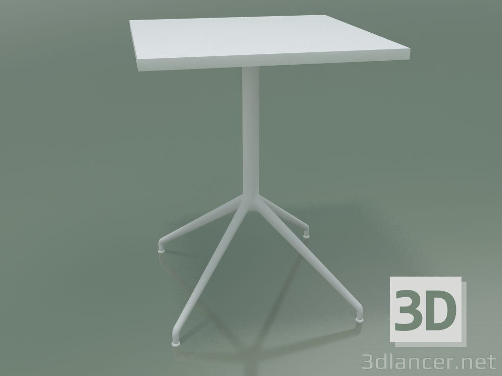 3d model Mesa cuadrada 5706, 5723 (H 74 - 59x59 cm, desplegado, blanco, V12) - vista previa