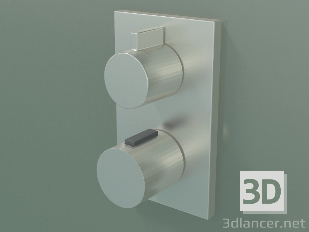 3d model Built-in shower and bath thermostat, single outlet (36 425 670-060010) - preview