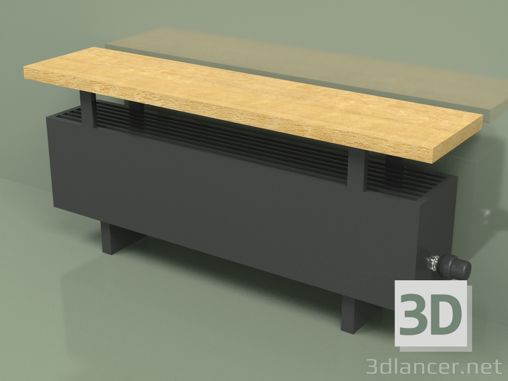 3d модель Конвектор - Aura Bench (240х1000х186, RAL 9005) – превью