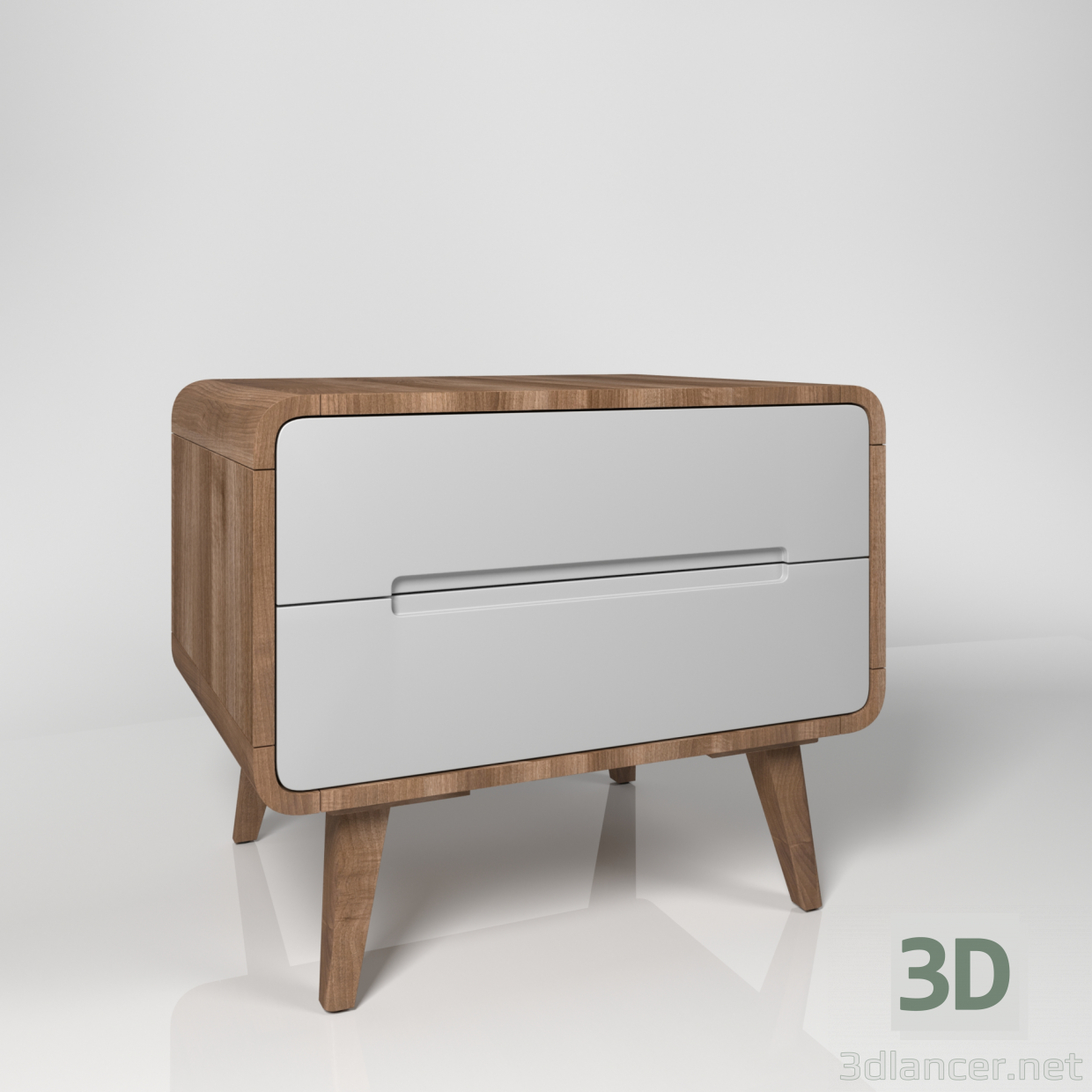 3d Nightstand - Приліжкова тумба модель купити - зображення