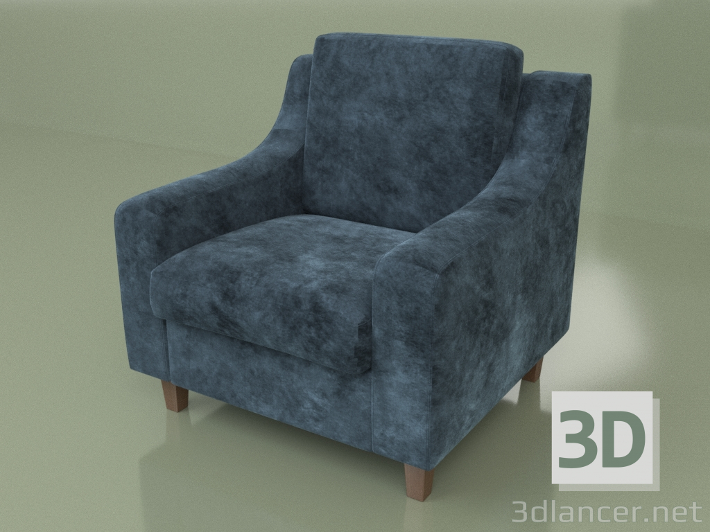 modèle 3D Fauteuil Richmond (Velours) - preview