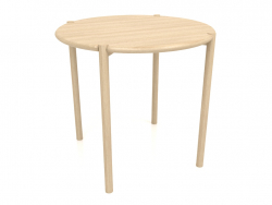 Mesa de comedor DT 08 (extremo redondeado) (D=820x754, blanco madera)