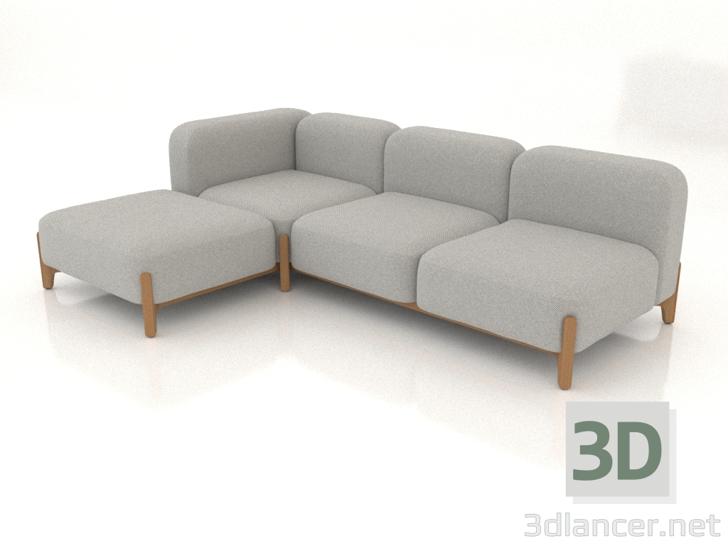 3D modeli Modüler kanepe (bileşim 24) - önizleme