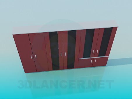 modèle 3D Armoire long - preview