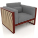 3d model Sillón con respaldo alto (Rojo vino) - vista previa