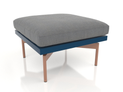 Pouf für einen Clubsessel (Graublau)