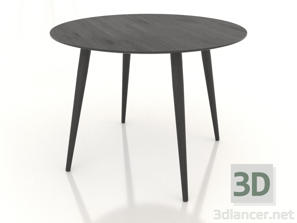 3d model Mesa de comedor BRUNO 1000x1000x750 mm (roble negro) - vista previa