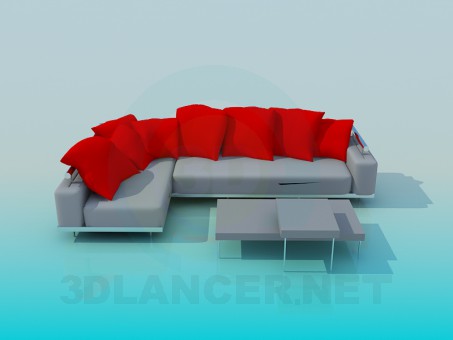 3d model El sofá en el pasillo - vista previa