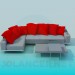 3d model El sofá en el pasillo - vista previa