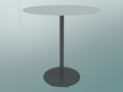 Table BON (9382-01 (⌀ 70cm), H 74cm, blanc HPL, aluminium gris fonte grise)